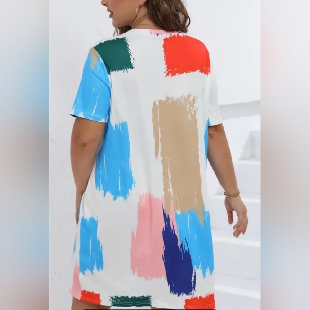 Block White Dress Size 16 2XL - Picture 2 of 3